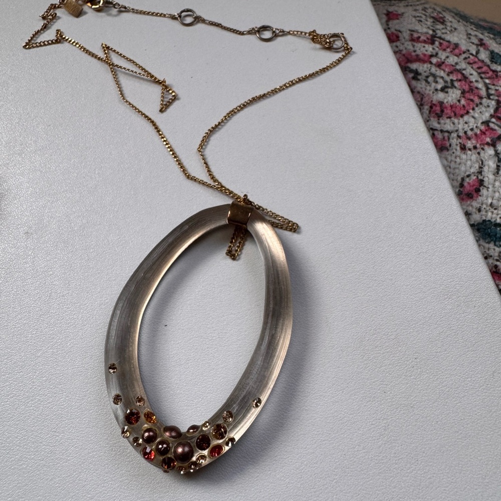Alexis Bittar Gold Necklace with Modern Pendant